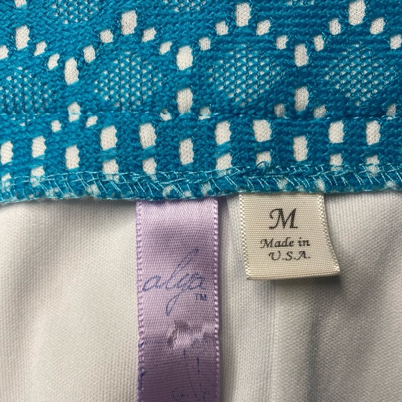 Alya Blue Lined Shorts - Picture 4 of 4